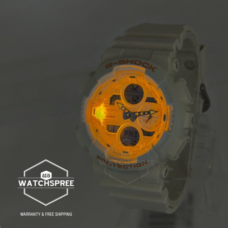 Casio G-Shock for Ladies' GA-140 Lineup Bio-Based Matte Off-White Resin Band Watch GMAS140-7A GMA-S140-7A