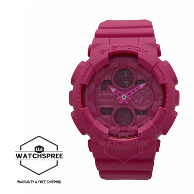 Casio G-Shock for Ladies' GA-140 Lineup Pink Ribbon Series Matte Bio-Based Pink Resin Band Watch GMAS140PK-4A GMA-S140PK-4A