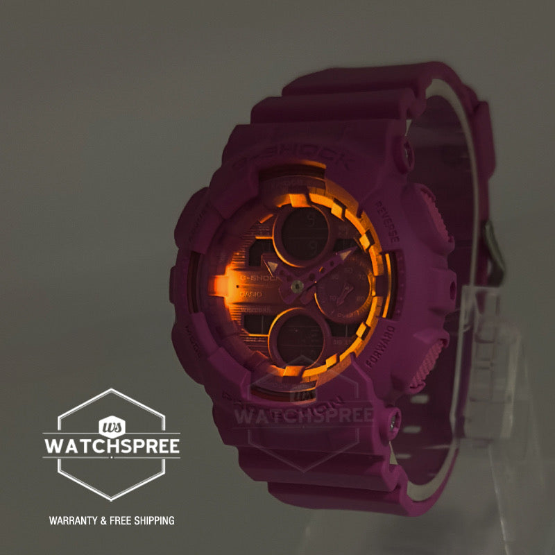 Casio G-Shock for Ladies' GA-140 Lineup Pink Ribbon Series Matte Bio-Based Pink Resin Band Watch GMAS140PK-4A GMA-S140PK-4A