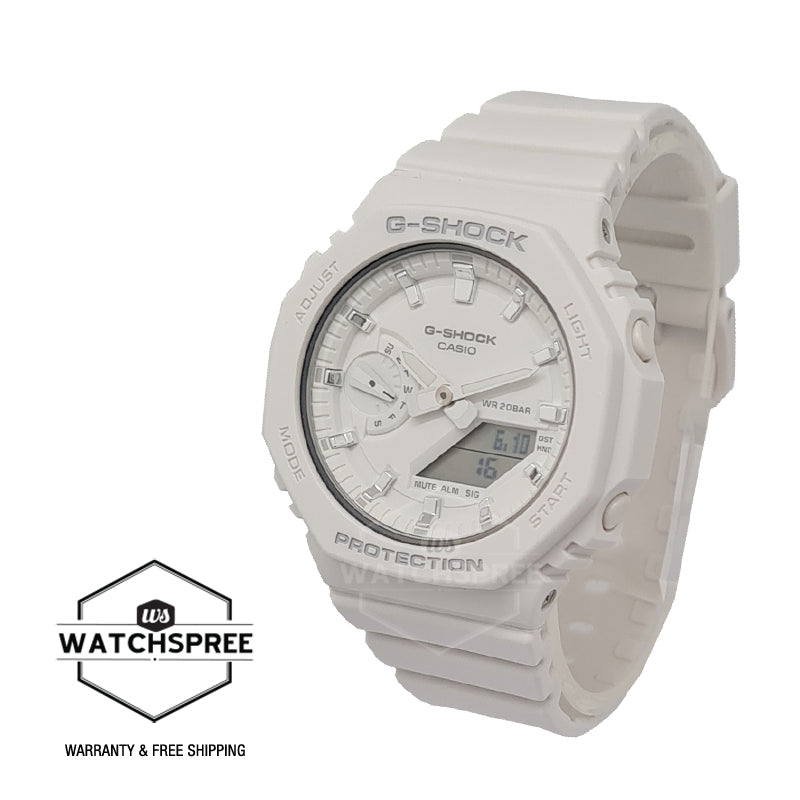 Casio G-Shock for Ladies' Carbon Core Guard Structure GMA-S2100 Lineup White Resin Band Watch GMAS2100-7A GMA-S2100-7A