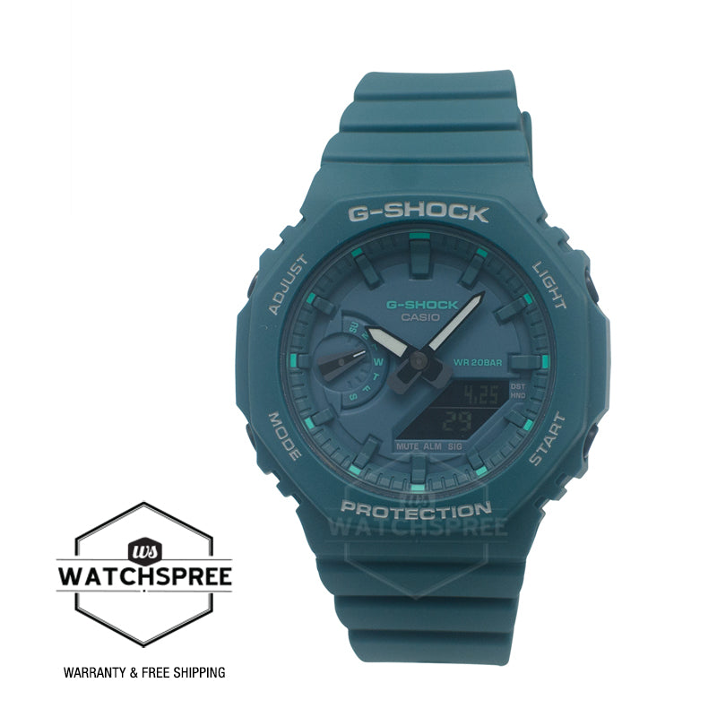 Casio G-Shock for Ladies' GMA-S2100 Lineup Carbon Core Guard Structure Green Accents Series Watch GMAS2100GA-3A GMA-S2100GA-3A