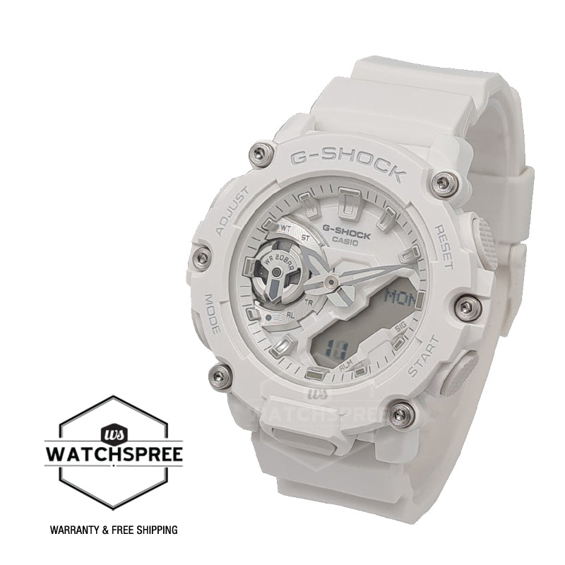 Casio G-Shock for Ladies' Carbon Core Guard Structure White Resin Band Watch GMAS2200M-7A GMA-S2200M-7A