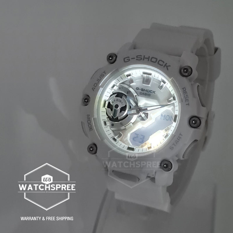 Casio G-Shock for Ladies' Carbon Core Guard Structure White Resin Band Watch GMAS2200M-7A GMA-S2200M-7A