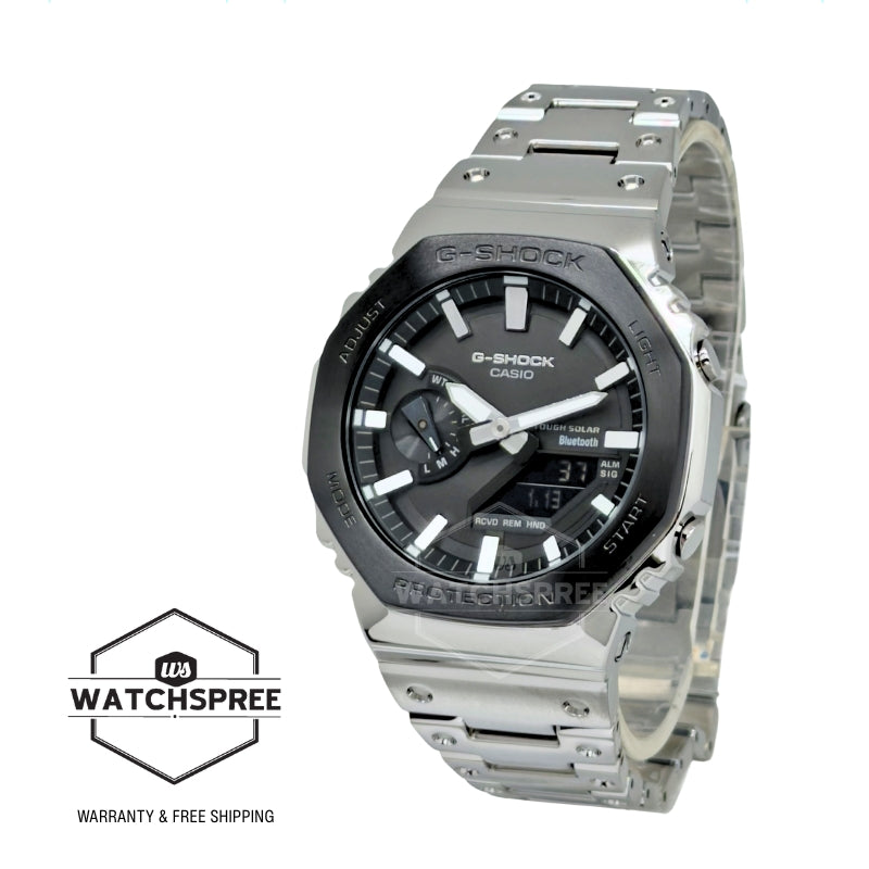 Casio G-Shock (Japan Made) GM-B2100 Lineup Black Tone Series Full Metal Series Bluetooth© Tough Solar Stainless Steel Band Watch GMB2100BT-1A GM-B2100BT-1A