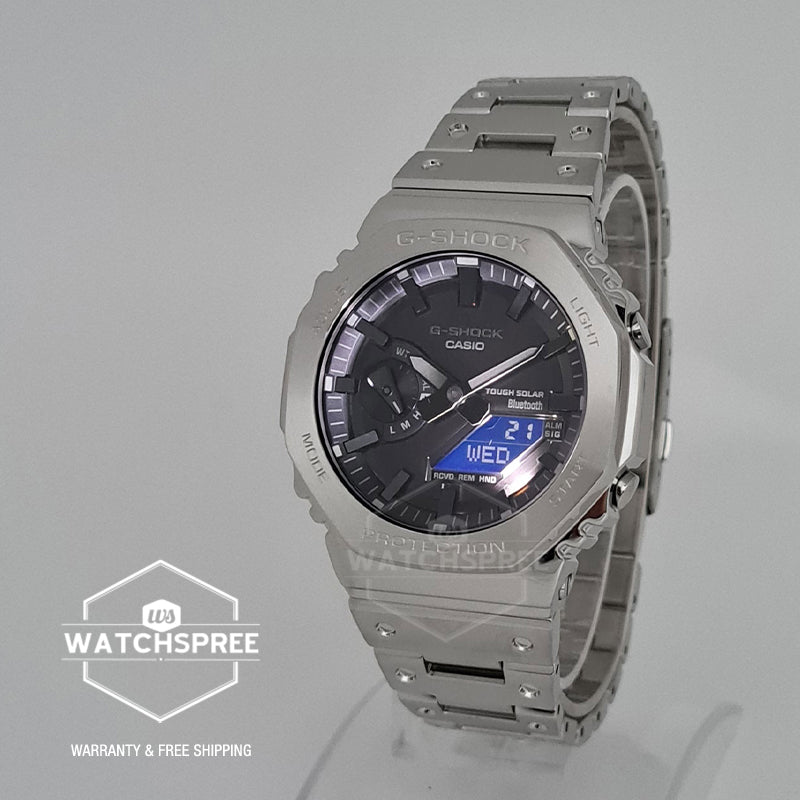Casio G-Shock GM-B2100 Lineup Full Metal Case Bluetooth¨ Tough Solar Stainless Steel Band Watch GMB2100D-1A GM-B2100D-1A