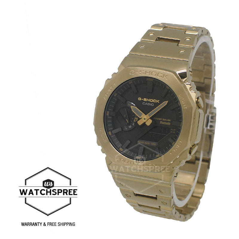 Casio G-Shock GM-B2100 Lineup Full Metal Case Bluetooth® Tough Solar Gold Ion Plated Stainless Steel Band Watch GMB2100GD-9A GM-B2100GD-9A