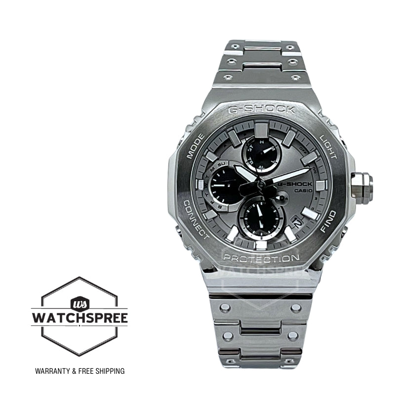 Casio G-Shock (Japan Made) GMC-B2100 Lineup Chronograph Full Metal Series Bluetooth¶ô¶÷ Tough Solar Dual Time Stainless Steel Band Watch GMCB2100ADS-1A GMC-B2100ADS-1A