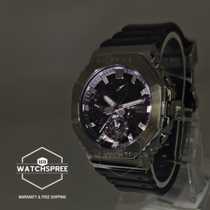 Casio G-Shock (Japan Made) GMC-B2100 Lineup Chronograph Full Metal Series Bluetooth Tough Solar Dual Time Black Resin Band Watch GMCB2100Y-1A GMC-B2100Y-1A