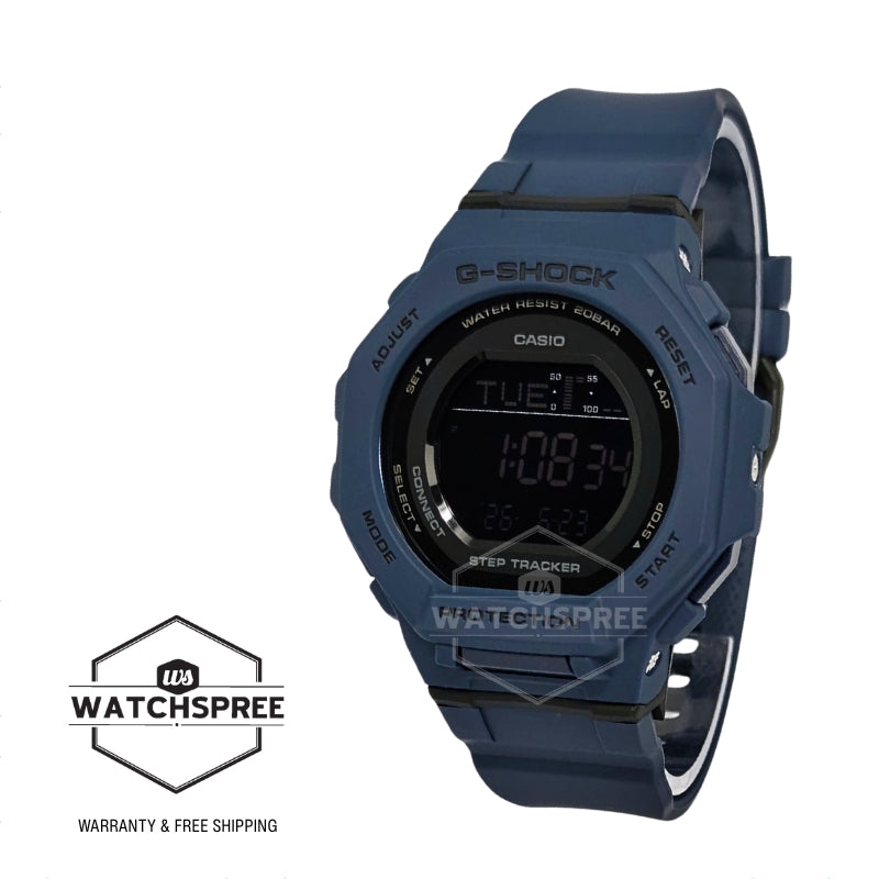 Casio G-Shock for Ladies' GMD-B300 Lineup G-SQUAD Bluetooth Dual Time Bio-Based Matte Navy Resin Band Watch GMDB300-2D GMD-B300-2D GMD-B300-2