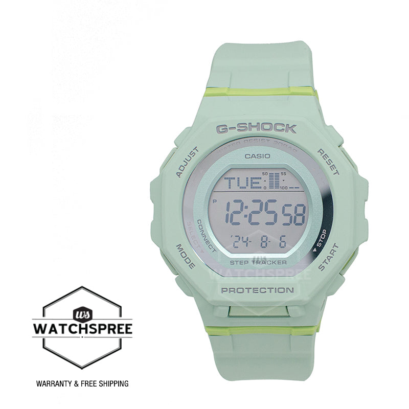 Casio G-Shock for Ladies' GMD-B300 Lineup G-SQUAD Bluetooth Dual Time Matte Green Resin Band Watch GMDB300-3D GMD-B300-3D GMD-B300-3