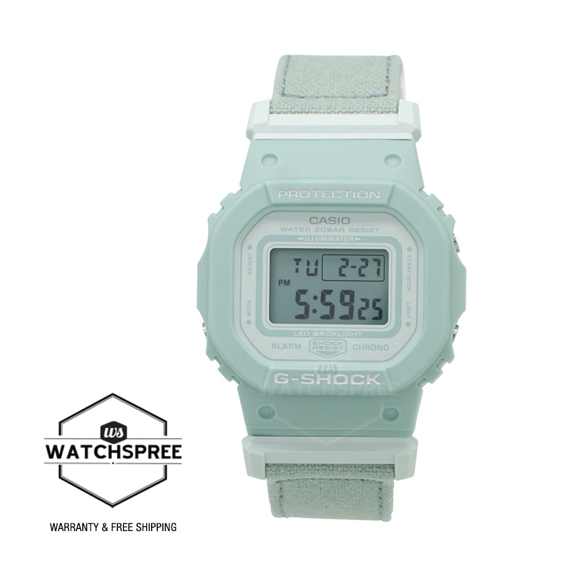Casio G-Shock for Ladies' Blue Grey TRUECOTTON Cloth Band Watch GMDS5600CT-3D