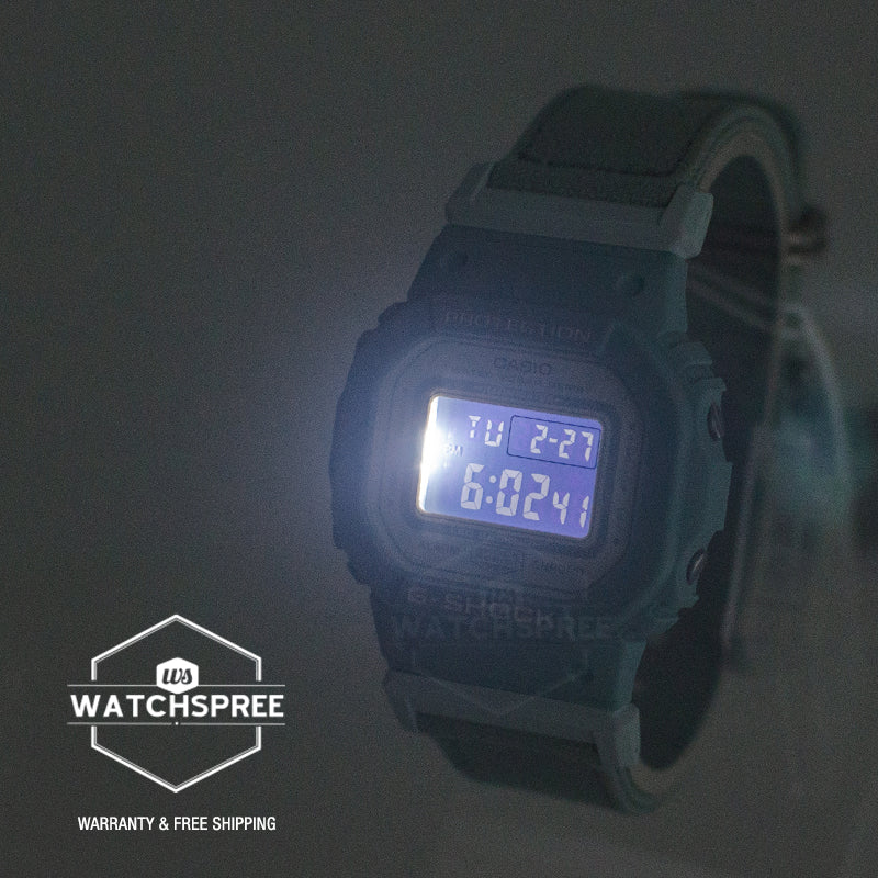 Casio G-Shock for Ladies' Blue Grey TRUECOTTON Cloth Band Watch GMDS5600CT-3D