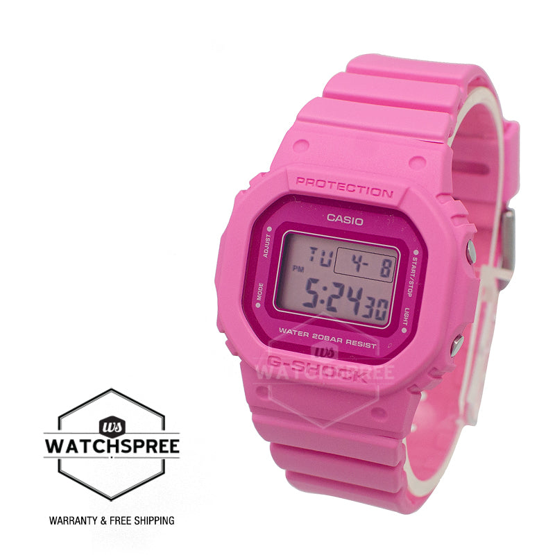 Casio G-Shock for Ladies' Power Pink Series Bio-Based Matte Pink Resin Band Watch GMDS5610PP-4D GMD-S5610PP-4