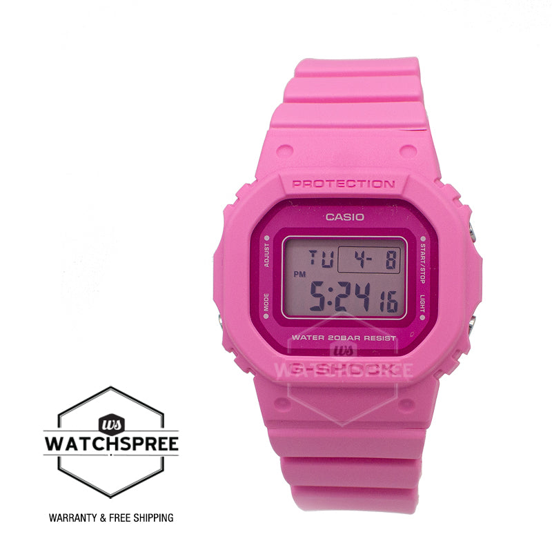 Casio G-Shock for Ladies' Power Pink Series Bio-Based Matte Pink Resin Band Watch GMDS5610PP-4D GMD-S5610PP-4