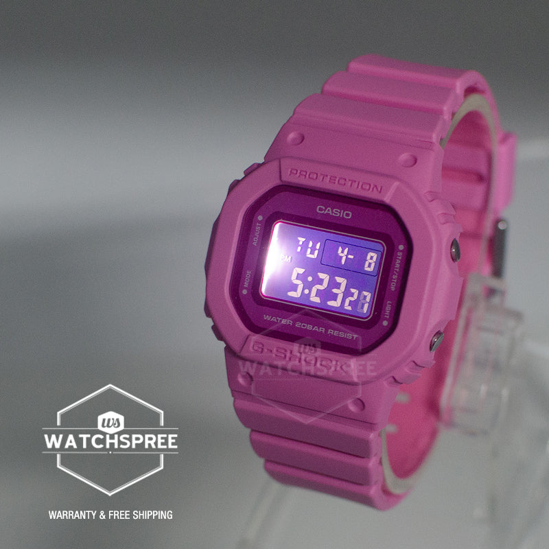 Casio G-Shock for Ladies' Power Pink Series Bio-Based Matte Pink Resin Band Watch GMDS5610PP-4D GMD-S5610PP-4
