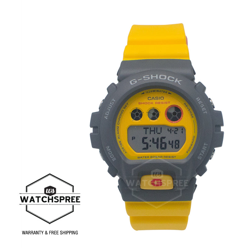 Casio G-Shock for Ladies' ’90s Sport Series Yellow Resin Band Watch GMDS6900Y-9D GMD-S6900Y-9D GMD-S6900Y-9