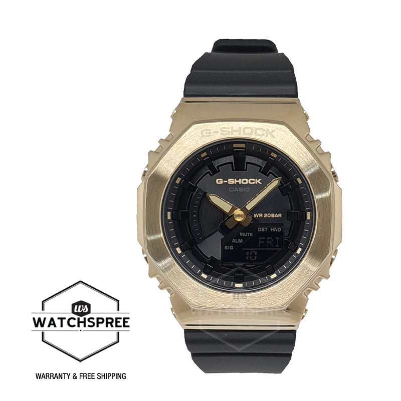 Casio G-Shock for Ladies' Metal-Clad Octagonal Black Resin Band Watch GMS2100GB-1A GM-S2100GB-1A