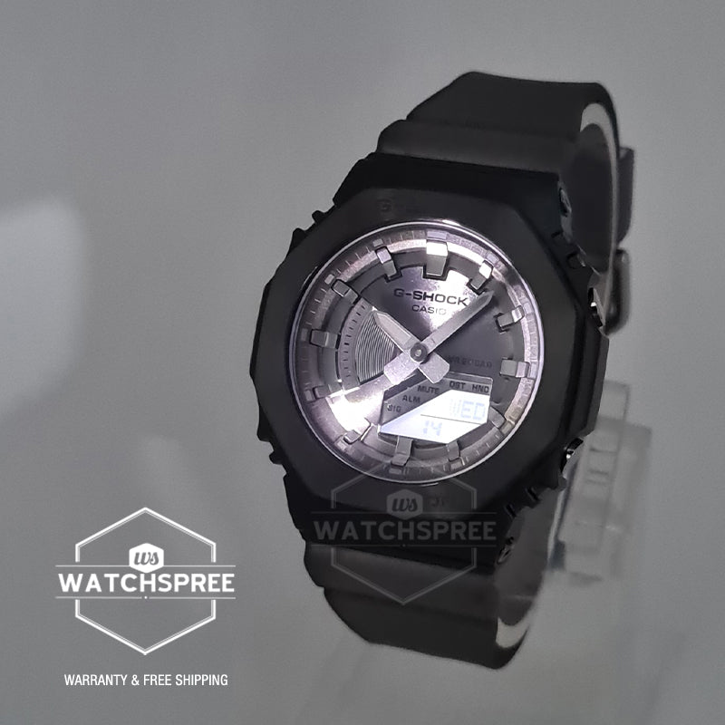 Casio G-Shock for Ladies' Metal-Covered Midnight Fog Series Grey Translucent Resin Band Watch GMS2100MF-1A GM-S2100MF-1A