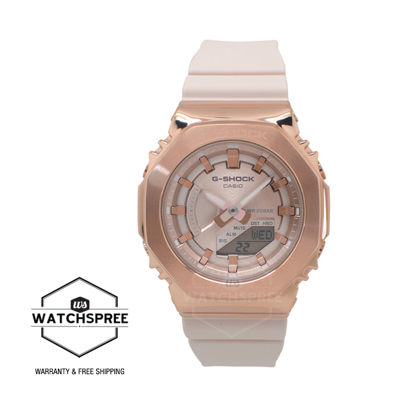 Casio G-Shock for Ladies' Metal-Clad Octagonal Watch GMS2100PG-4A GM-S2100PG-4A