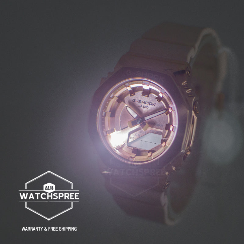 Casio G-Shock for Ladies' Metal-Clad Octagonal Watch GMS2100PG-4A GM-S2100PG-4A