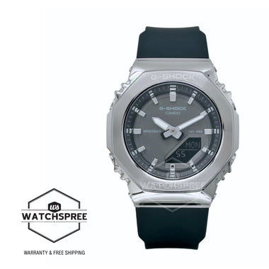Casio G-Shock for Ladies' Metal-Clad Octagonal Bio-Based Black Resin Band Watch GMS2110-1A1 GM-S2110-1A1