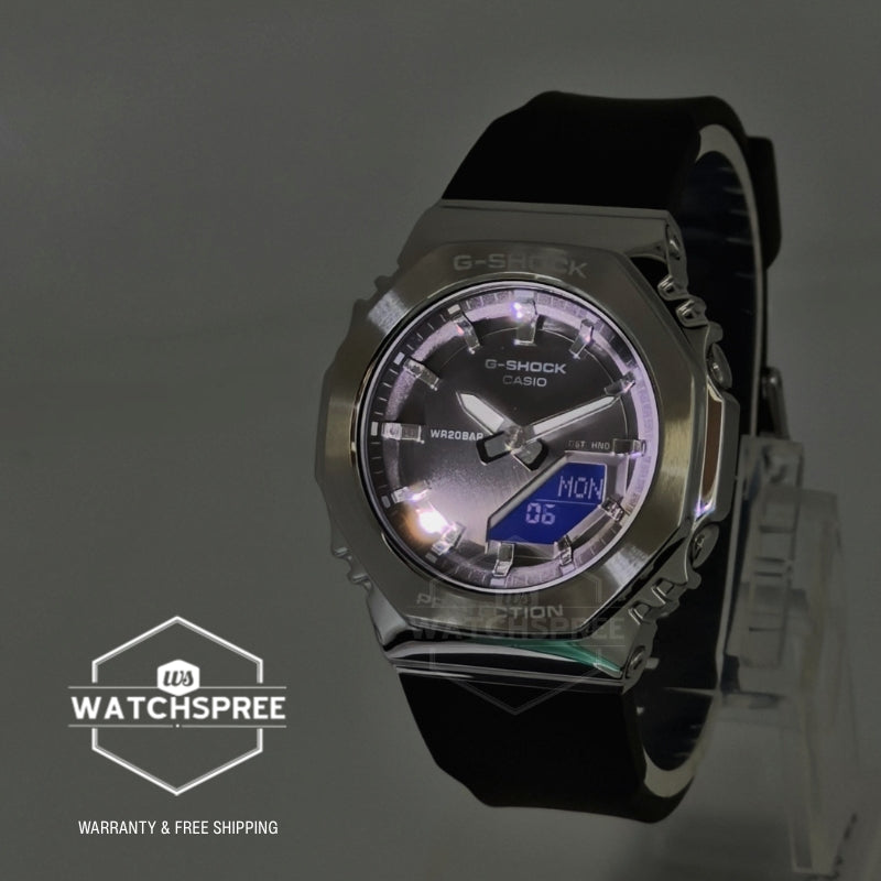 Casio G-Shock for Ladies' Metal-Clad Octagonal Bio-Based Black Resin Band Watch GMS2110-1A1 GM-S2110-1A1