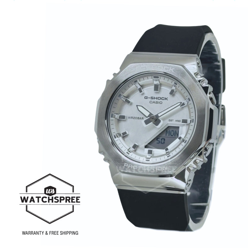 Casio G-Shock for Ladies' Metal-Clad Octagonal Bio-Based Black Resin Band Watch GMS2110-1A7 GM-S2110-1A7
