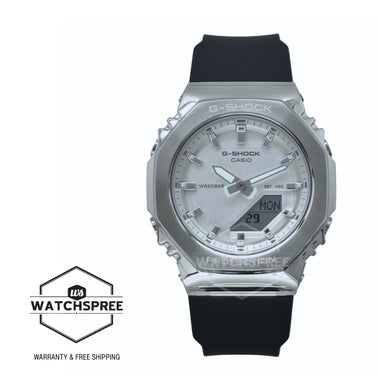 Casio G-Shock for Ladies' Metal-Clad Octagonal Bio-Based Black Resin Band Watch GMS2110-1A7 GM-S2110-1A7