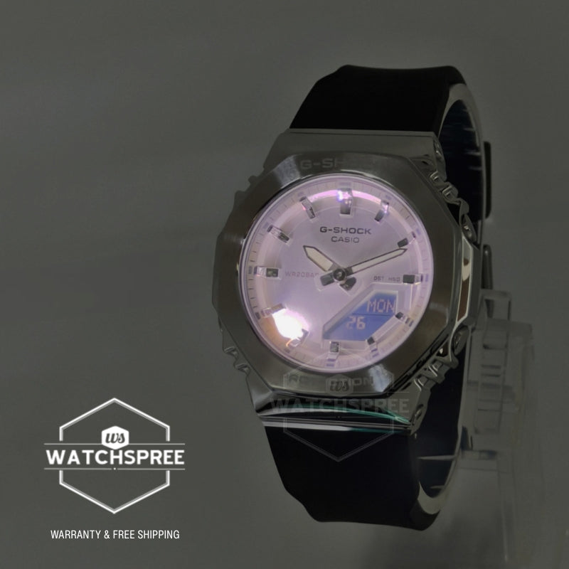 Casio G-Shock for Ladies' Metal-Clad Octagonal Bio-Based Black Resin Band Watch GMS2110-1A7 GM-S2110-1A7