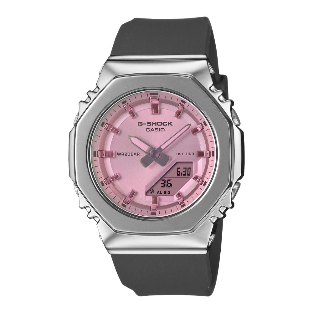 Casio G-Shock for Ladies' Summer Series Octagonal Metal-Clad Bio-Based Black Resin Band Watch GMS2110SR-1A GM-S2110SR-1A