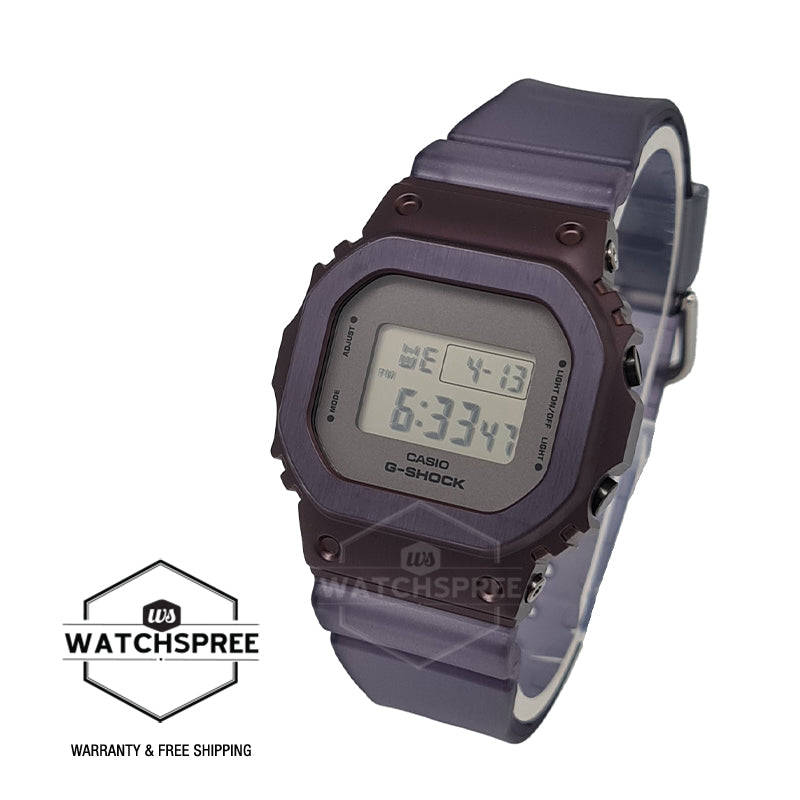 Casio G-Shock for Ladies' Special Colour Model Midnight Fog Series Purple Translucent Resin Band Watch GMS5600MF-6D GM-S5600MF-6D GM-S5600MF-6
