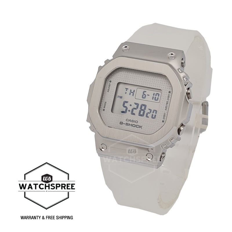 Casio G-Shock for Ladies' GM-S5600 Lineup White Semi-Transparent Resin Band Watch GMS5600SK-7D GM-S5600SK-7D GM-S5600SK-7
