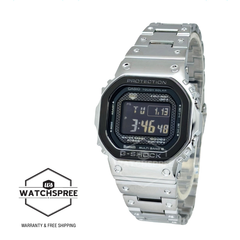 Casio G-Shock (Japan Made) Full Metal Case Black Tone Series Bluetooth¶¸ Multi-Band 6 Tough Solar Stainless Steel Band Watch GMWB5000BT-1D GMW-B5000BT-1D GMW-B5000BT-1 [S]