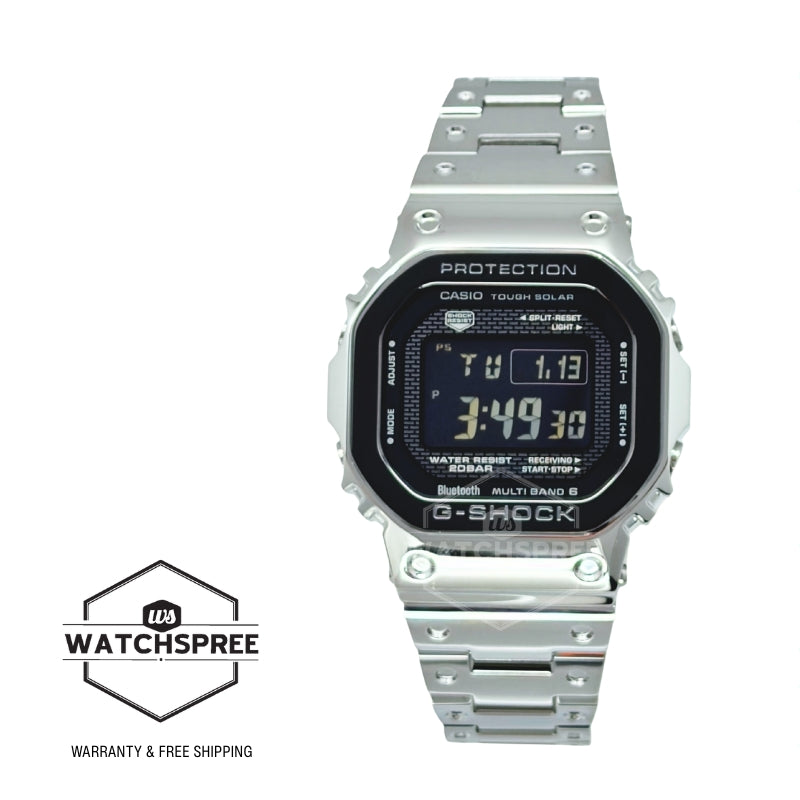 Casio G-Shock (Japan Made) Full Metal Case Black Tone Series Bluetooth¶¸ Multi-Band 6 Tough Solar Stainless Steel Band Watch GMWB5000BT-1D GMW-B5000BT-1D GMW-B5000BT-1 [S]