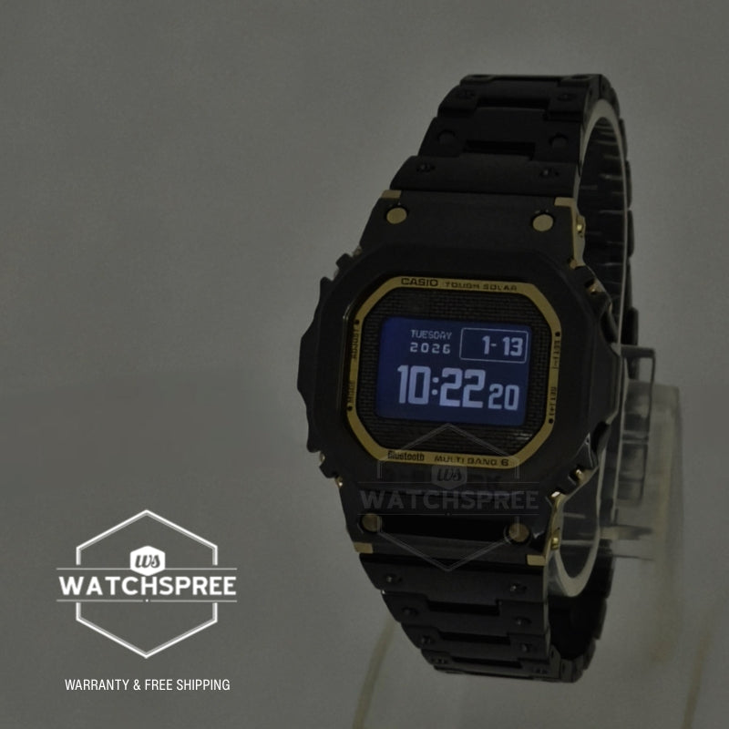 Casio G-Shock (Japan Made) Full Metal Case Bluetooth© Multi-Band 6 Tough Solar Black Ion Plated Stainless Steel Band Watch GMWBZ5000BD-1D GMW-BZ5000BD-1D GMW-BZ5000BD-1 [S]