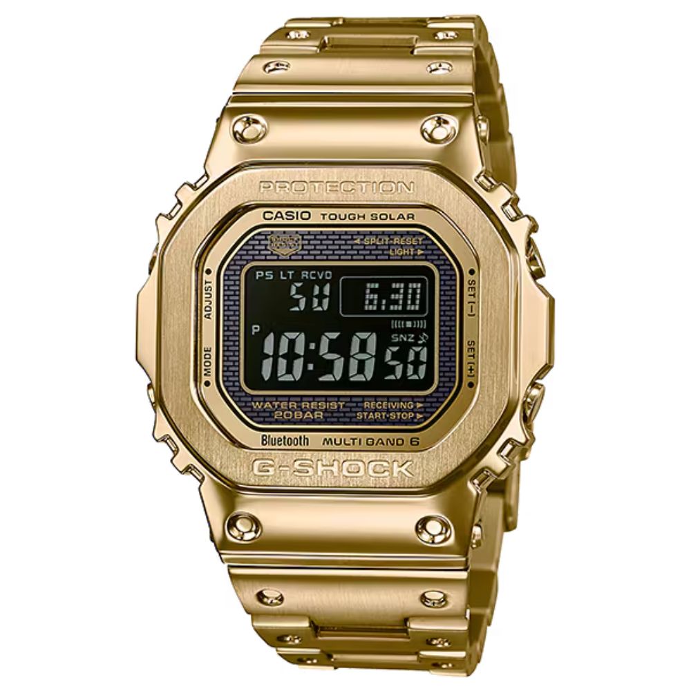 Casio G-Shock (Japan Made) Full Metal Case Series Bluetooth¶¸ Multi-Band 6 Tough Solar Gold-Tone Stainless Steel Band Watch GMWBZ5000GD-9D GMW-BZ5000GD-9D GMW-BZ5000GD-9