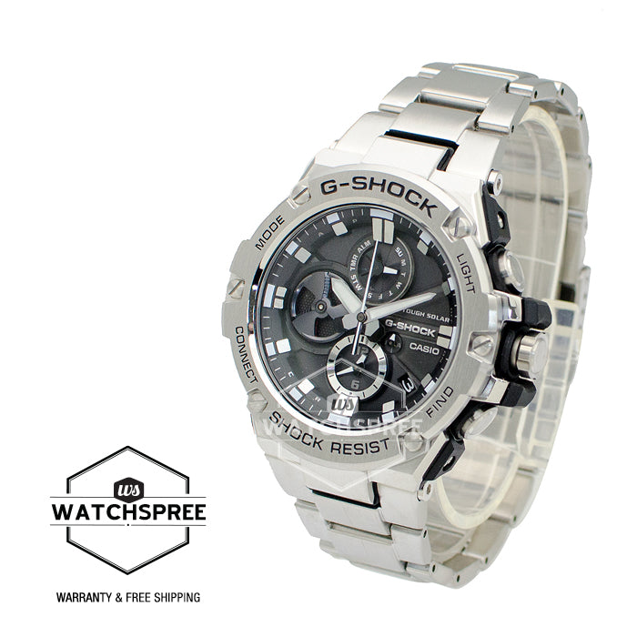 Casio G-Shock G-Steel Silver Stainless Steel Band Watch GSTB100D-1A