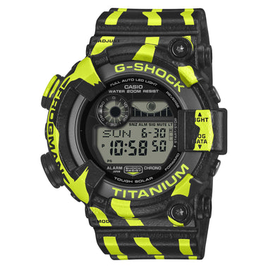 Casio G-Shock (Japan Made) MASTER OF G - SEA Frogman Tough Solar Bio-Based Black & Yellow Resin Band Watch GW8200TPF-1D GW-8200TPF-1D GW-8200TPF-1