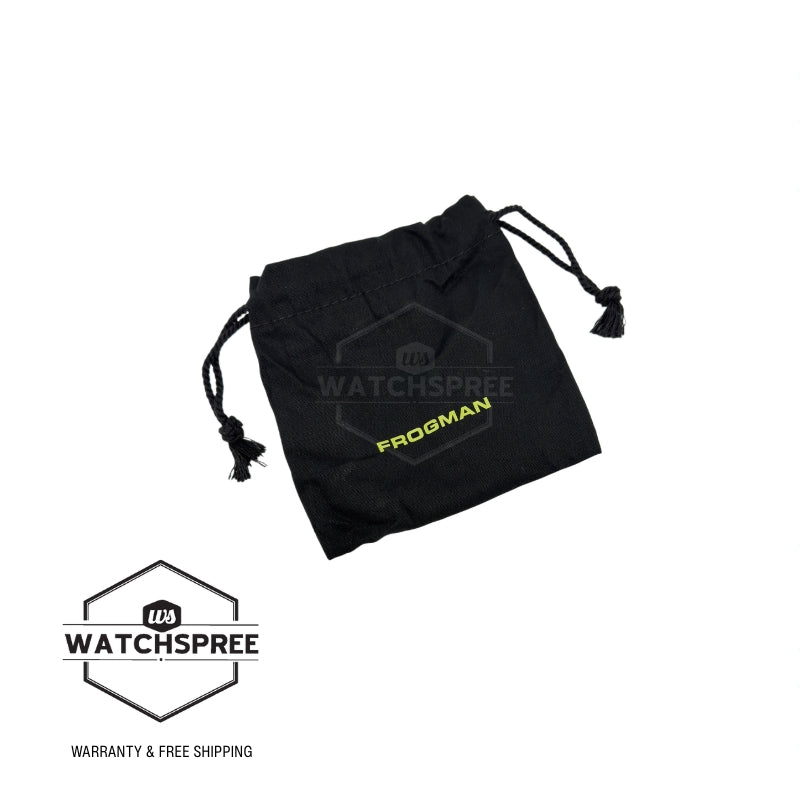 Casio G-Shock (Japan Made) MASTER OF G - SEA Frogman Tough Solar Bio-Based Black & Yellow Resin Band Watch GW8200TPF-1D GW-8200TPF-1D GW-8200TPF-1