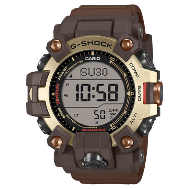 Casio G-Shock MASTER OF G - LAND MUDMAN Master In Horizon Gold Series Triple Sensor Tough Solar Bio-Based Dark Brown Resin Band Watch GW9500MH-5D GW-9500MH-5D GW-9500MH-5