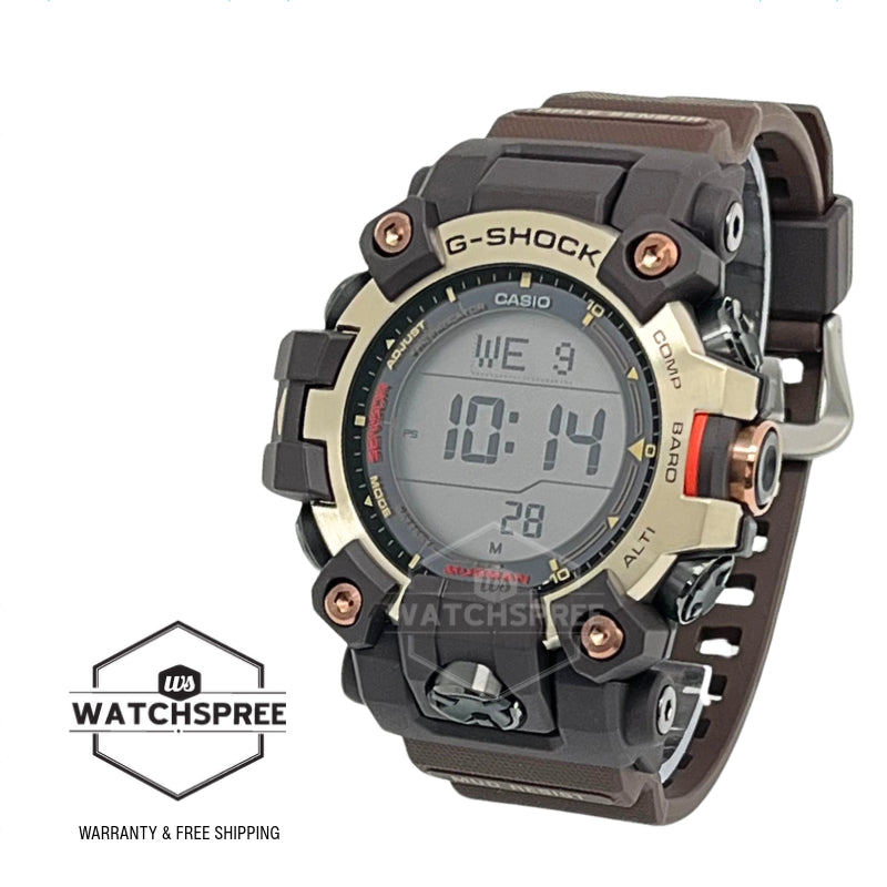 Casio G-Shock MASTER OF G - LAND MUDMAN Master In Horizon Gold Series Triple Sensor Tough Solar Bio-Based Dark Brown Resin Band Watch GW9500MH-5D GW-9500MH-5D GW-9500MH-5