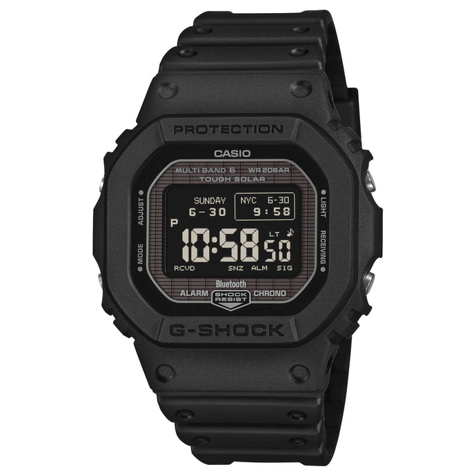 Casio G-Shock GW-B5600 Lineup Bluetooth Multi Band 6 Tough Solar Bio-Based Black Resin Band Watch GWBX5600-1A1 GW-BX5600-1A1