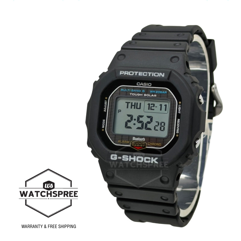 Casio G-Shock GW-B5600 Lineup Bluetooth Multi Band 6 Tough Solar Bio-Based Black Resin Band Watch GWBX5600-1D GW-BX5600-1D GW-BX5600-1