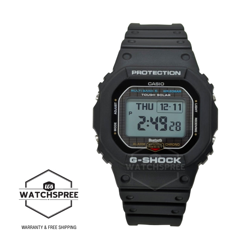 Casio G-Shock GW-B5600 Lineup Bluetooth Multi Band 6 Tough Solar Bio-Based Black Resin Band Watch GWBX5600-1D GW-BX5600-1D GW-BX5600-1