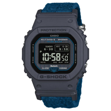 Casio G-Shock GW-B5600 Lineup Bluetooth© Multi Band 6 Tough Solar Blue Cloth Band Watch GWBX5600CBG-2D GW-BX5600CBG-2D GW-BX5600CBG-2