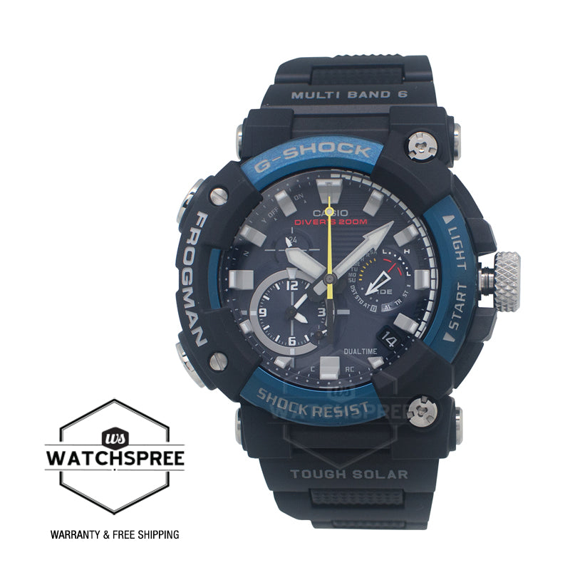Casio G-Shock Master of G Frogman Carbon Core Guard Structure Tough Solar Black Stainless Steel / Resin Composite Band Watch GWFA1000C-1A GWF-A1000C-1A