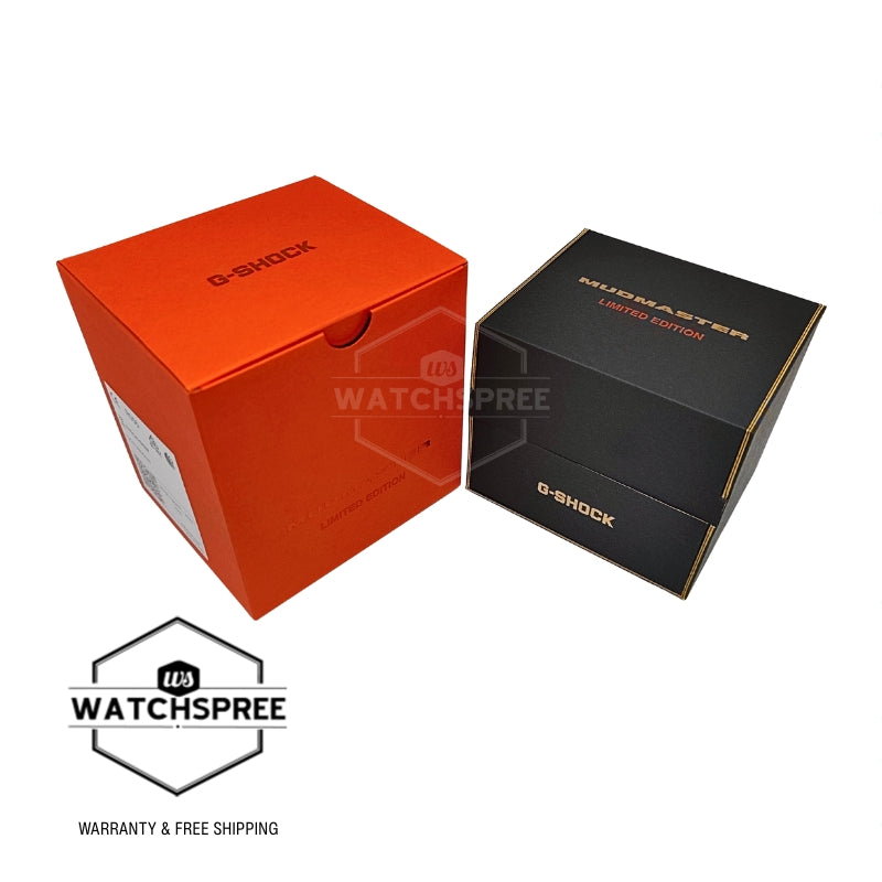 Casio G-Shock MASTER OF G - LAND MUDMASTER Magma Gold Model Bluetooth Multi Band 6 Triple Sensor Tough Solar Bio-Based Black Resin Band Watch GWGB1000MG-1A9 GWG-B1000MG-1A9