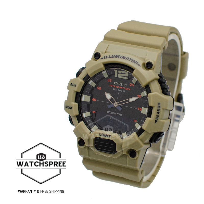 Casio Men's Analog-Digital Combination Green Resin Band Watch HDC700-3A3 HDC-700-3A3