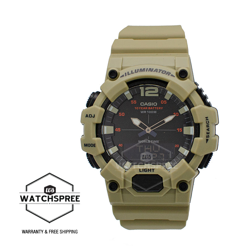 Casio Men's Analog-Digital Combination Green Resin Band Watch HDC700-3A3 HDC-700-3A3