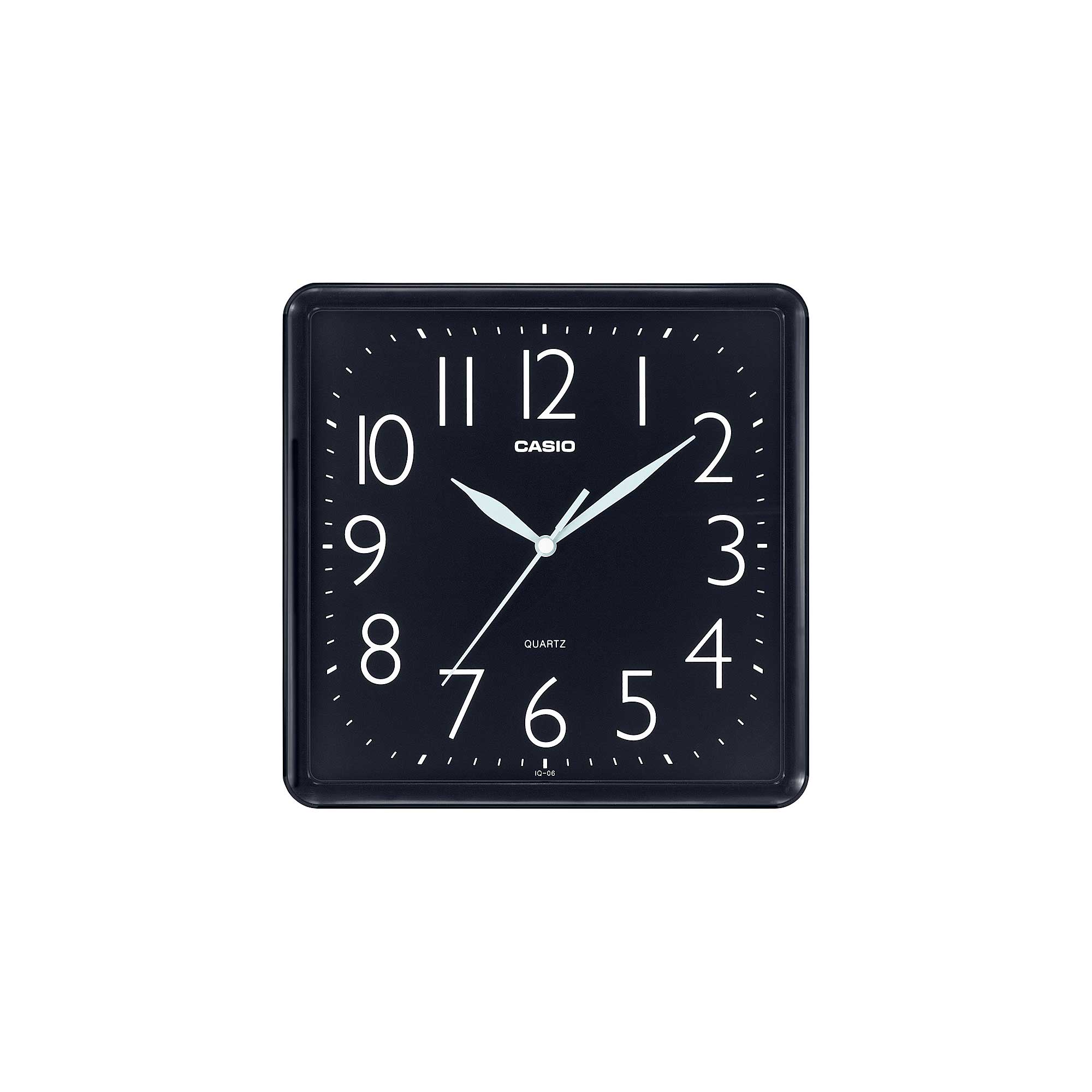 Casio Analog Black Resin Square Wall Clock IQ06-1D IQ-06-1D IQ-06-1